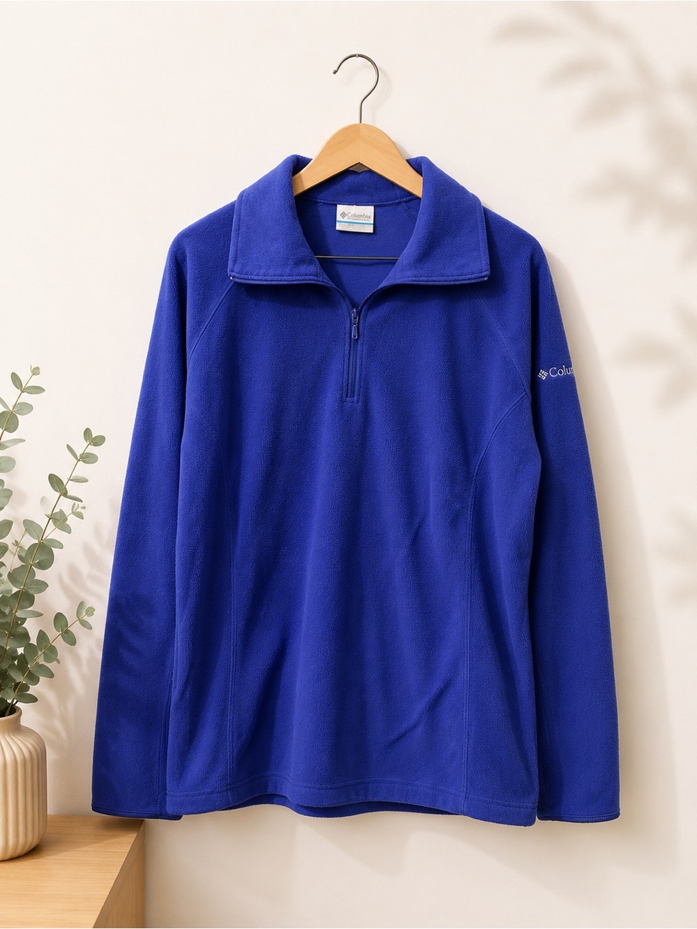 Columbia Blue Fleece Half-Zip Pullover